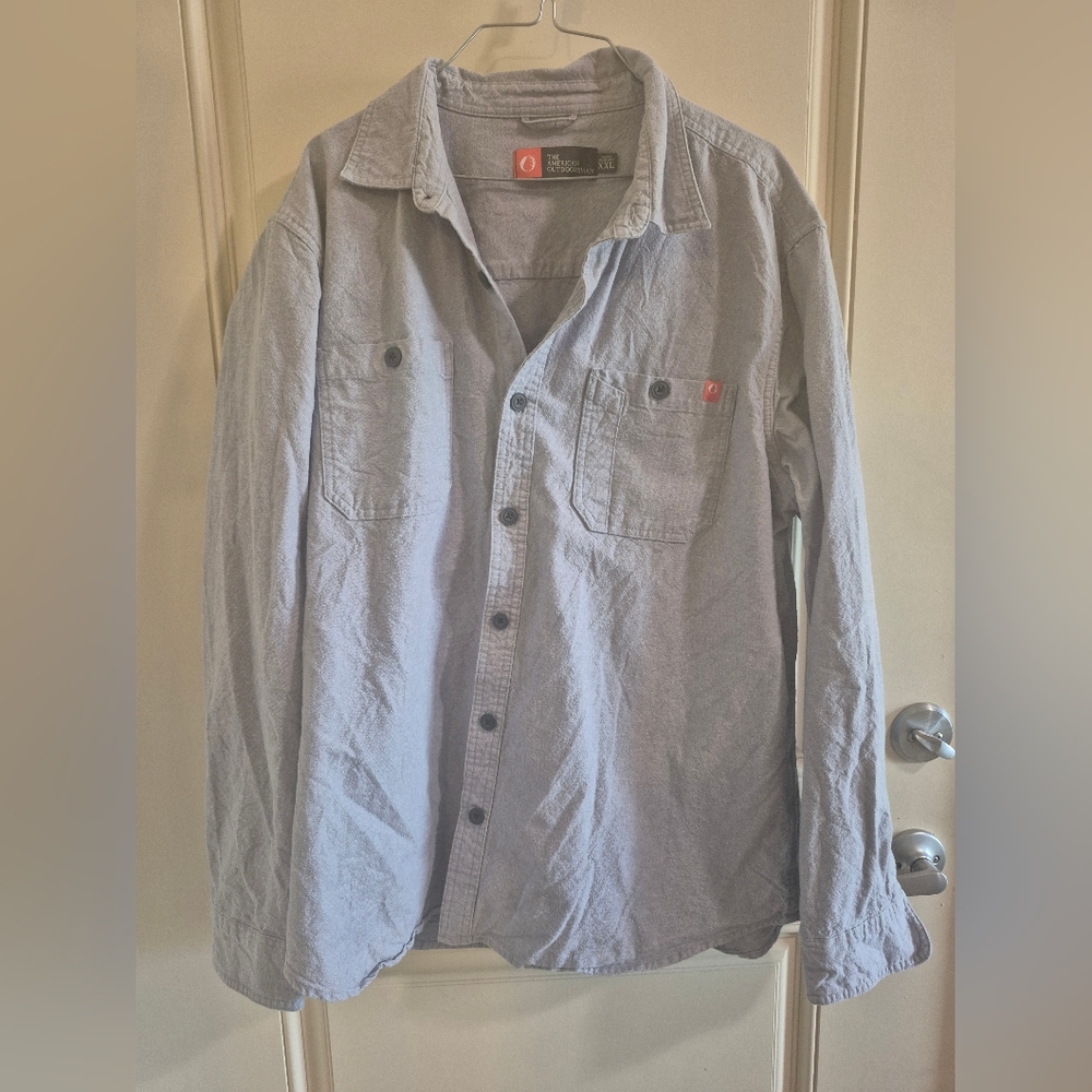 The American Outdoorsman Light Blue/Gray Long Sleeve- XXL